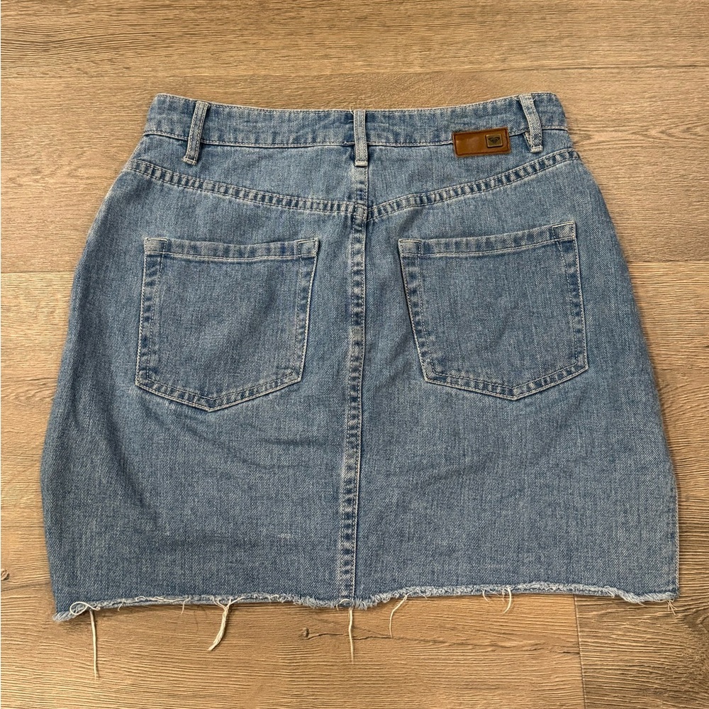 Roxy Vintage Y2K Denim Blue Mini Skirt Preppy 2000s XS
